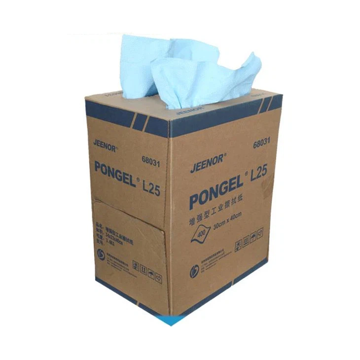 Blue Color Enhanced Woodpulp Paperipyyhkeet Pop-up -pakkaus